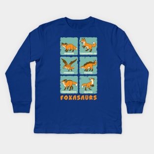 Foxasaurs Kids Long Sleeve T-Shirt